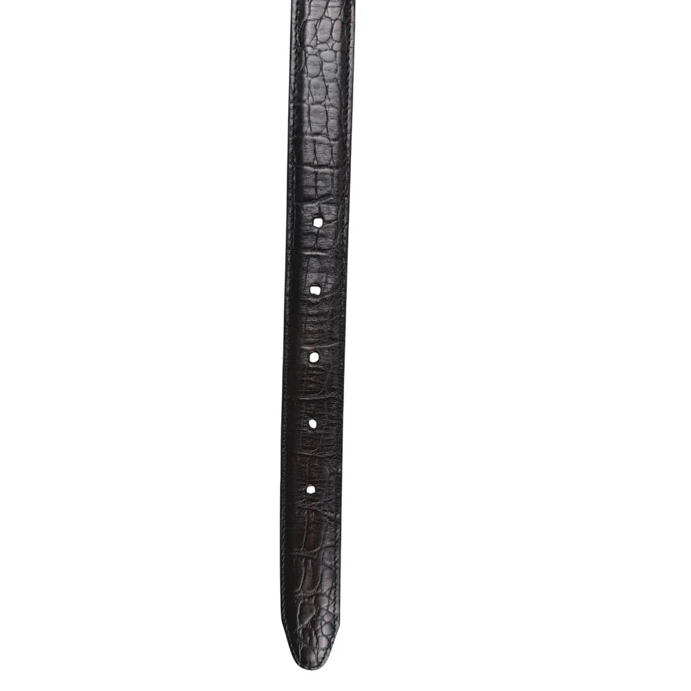 Brighton Womens XL 36‎ Reversible Croc Embossed Leather Western Filigree Belt